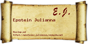 Epstein Julianna névjegykártya